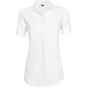 Ladies Short Sleeve Wallstreet Shirt - White
