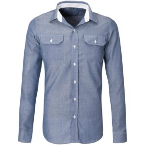 Mens Long Sleeve Windsor Shirt - Navy