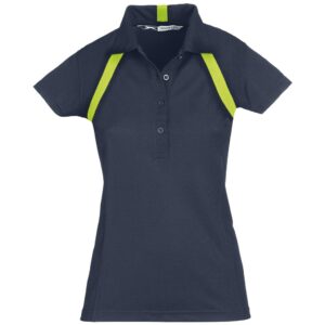 Ladies Jebel Golf Shirt  - Navy Lime