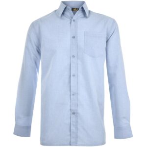 Mens Long Sleeve Apollo Shirt  - Light Blue