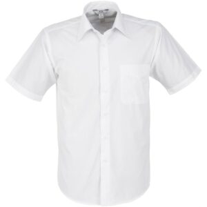 Mens Short Sleeve Metro Shirt  - White