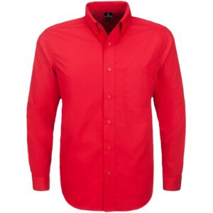Mens Long Sleeve Preston Shirt  - Red